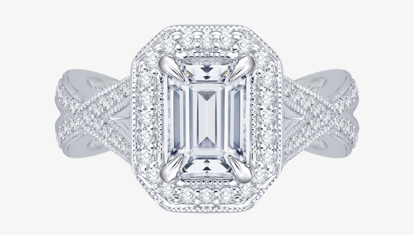Carizza 18k White Gold Carizza Semi Mount Engagement, transparent png download