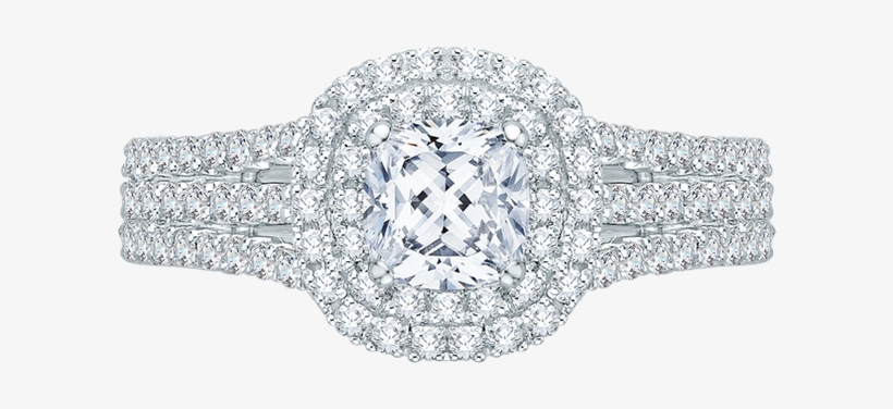 Promezza 14 K White Gold Promezza Engagement Ring - Halo Diamond Engagement Ring With Matching Band, transparent png download