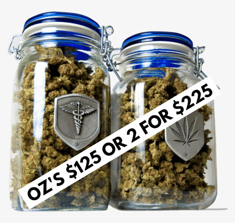 West $125 Oz's Or 2 For - Jar Of Weed Transparent, transparent png download