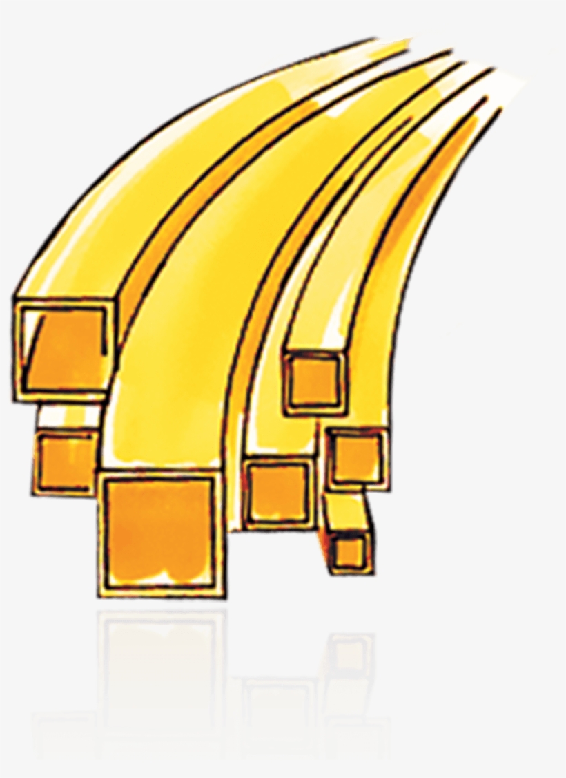 14k Yellow Square Hard Tubing - Gold, transparent png download