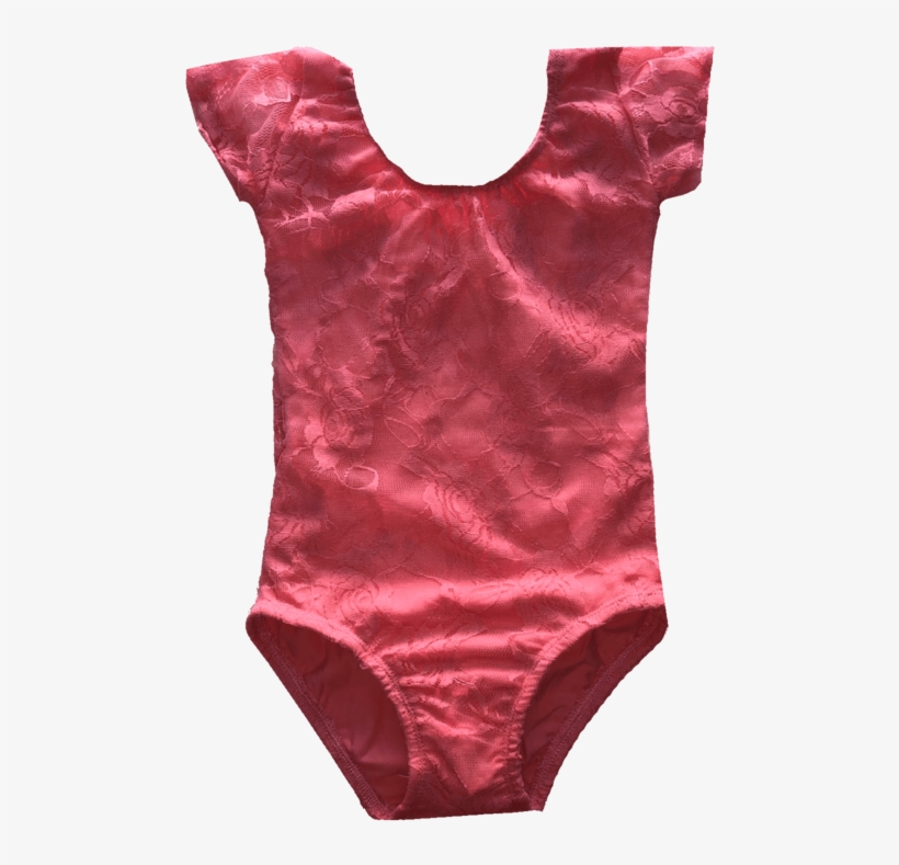 Leotard Coral Lace Cap Sleeve Leotard - Sleeve, transparent png download