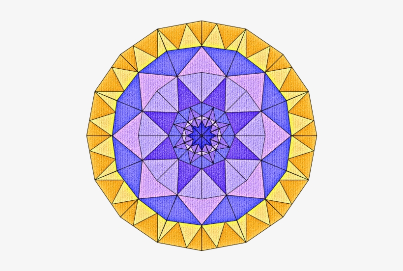 Abstract Paper Patterned Circle Blue And Orange - Paper, transparent png download