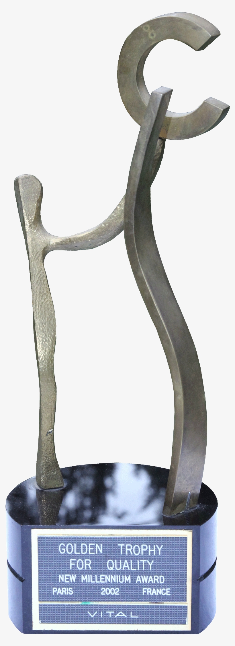 Golden Trophy For Quality New Millenium Award France - Trophy, transparent png download