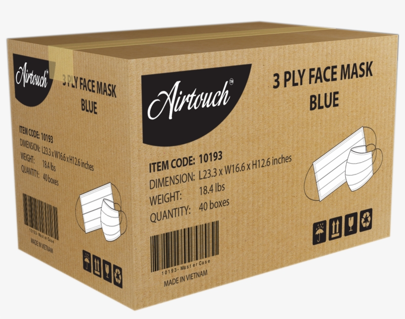 Airtouch 3 Ply Face Mask - Mask, transparent png download