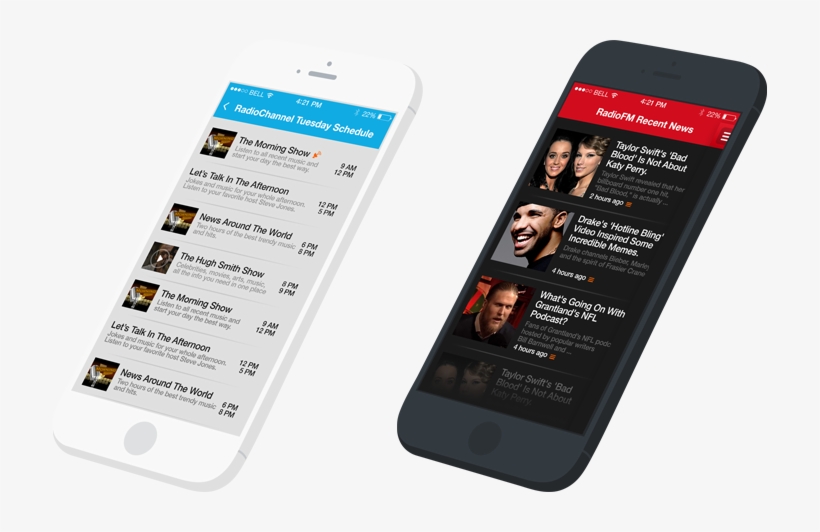 Radio App On Mobile Devices - Mobile App, transparent png download