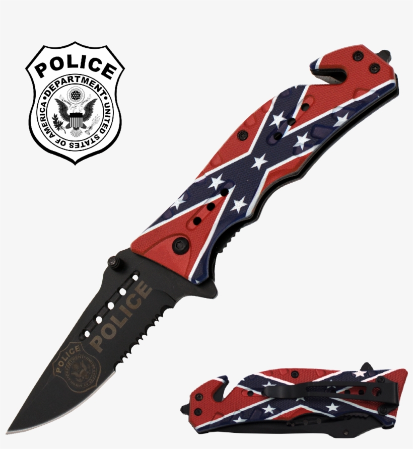 Rebel Flag Police Edition - Rebel Flag Knife, transparent png download