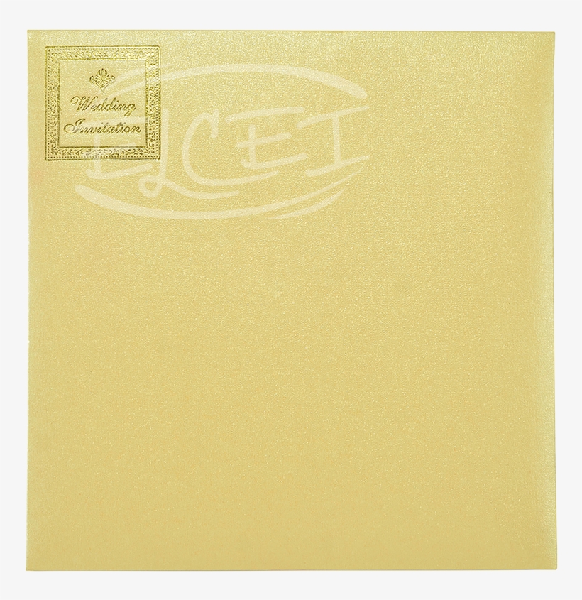 Home Christian Wedding Cards Gold Square Card - Paper, transparent png download