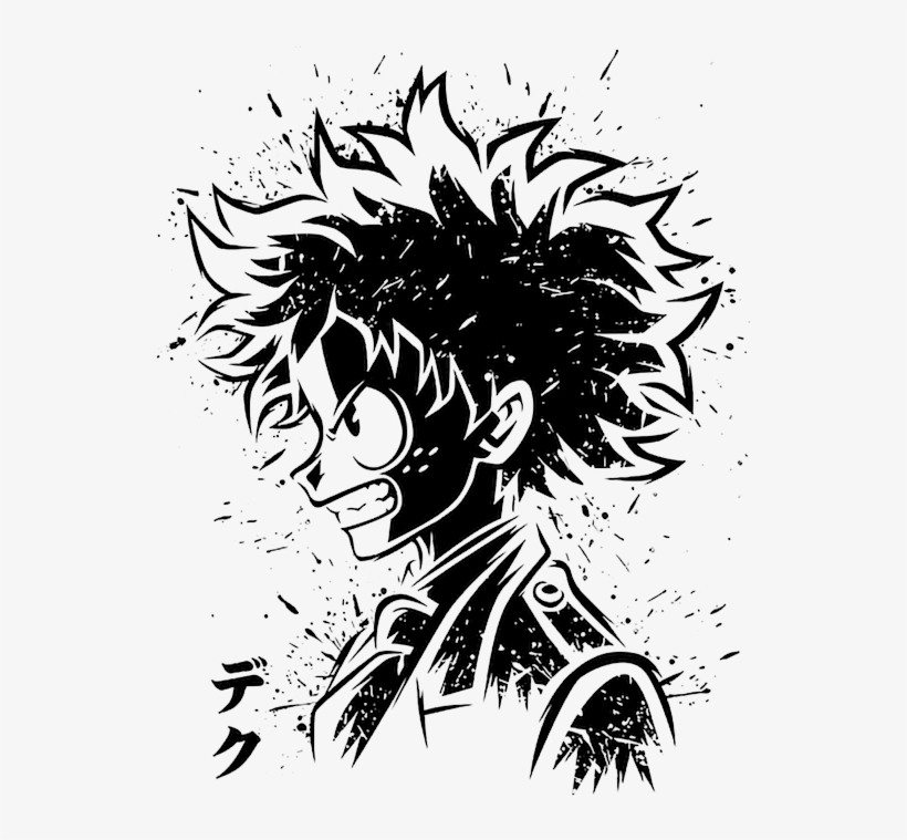 Bleed Area May Not Be Visible - Deku Black And White, transparent png download