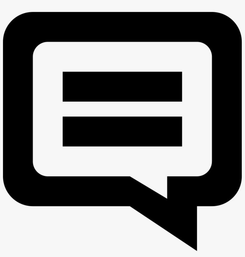Speech Bubble With Text Comments - Text Icon Transparent Background, transparent png download