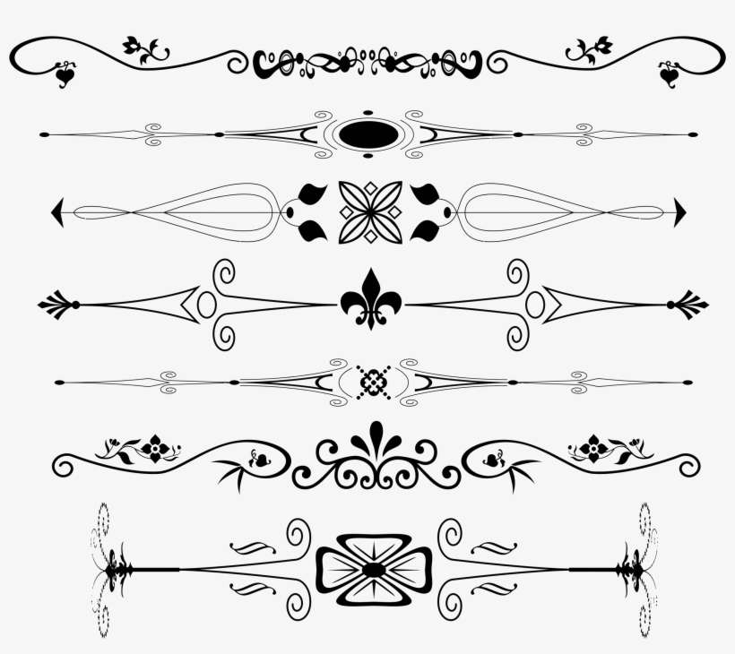 Ornamental Text Dividers Big Image Png - Decorative Text Dividers Png, transparent png download