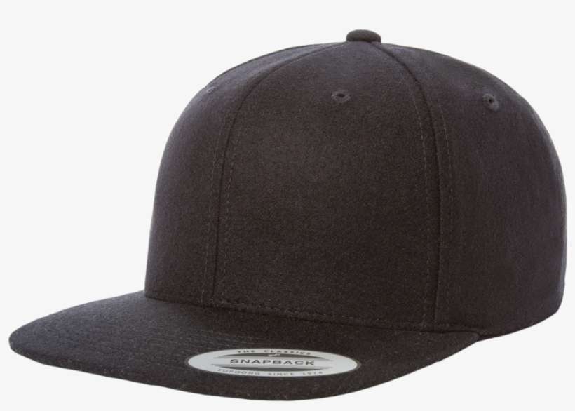 Classic Melton Wool Snapback Black, transparent png download