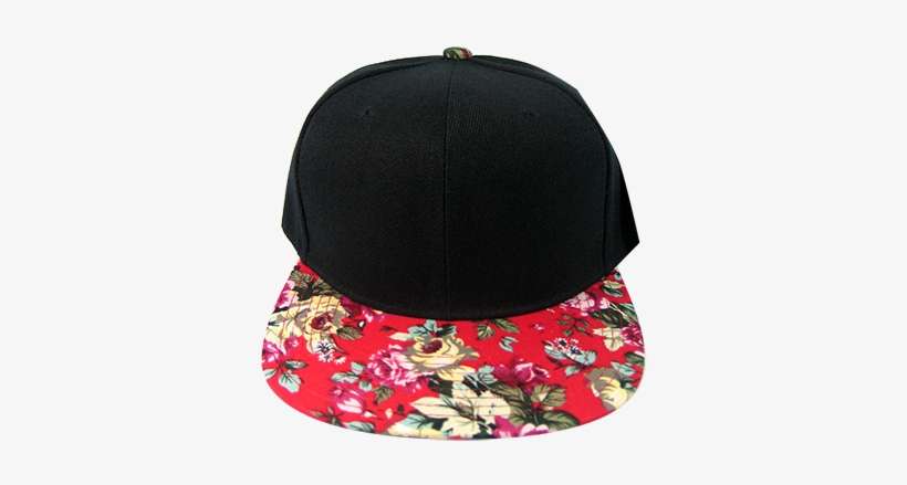 Red Harsh Rose Floral Snapback - Baseball Cap, transparent png download