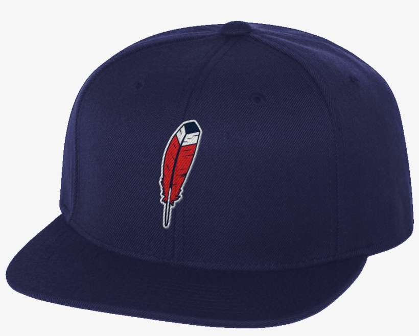 Feather Navy Snap Back Hat - Cap, transparent png download