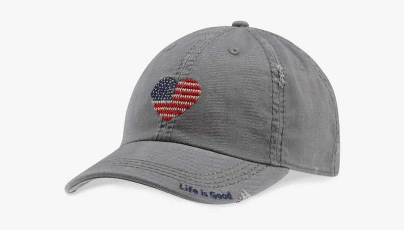 Heart Flag Sunwashed Chill Cap - Life Is Good Newport, transparent png download
