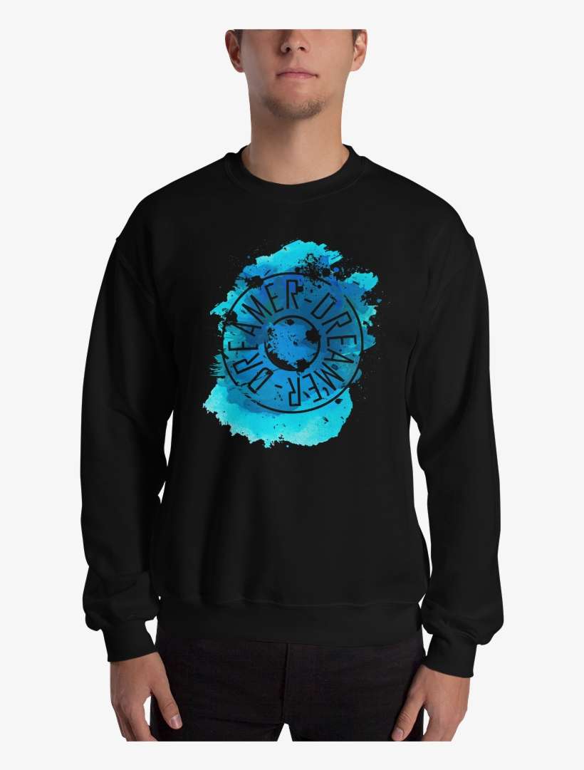 Blue Watercolor Crewneck - Sweatshirt, transparent png download