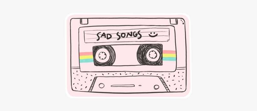 Adesivo Sad Songs - Cassette Tumblr Png, transparent png download