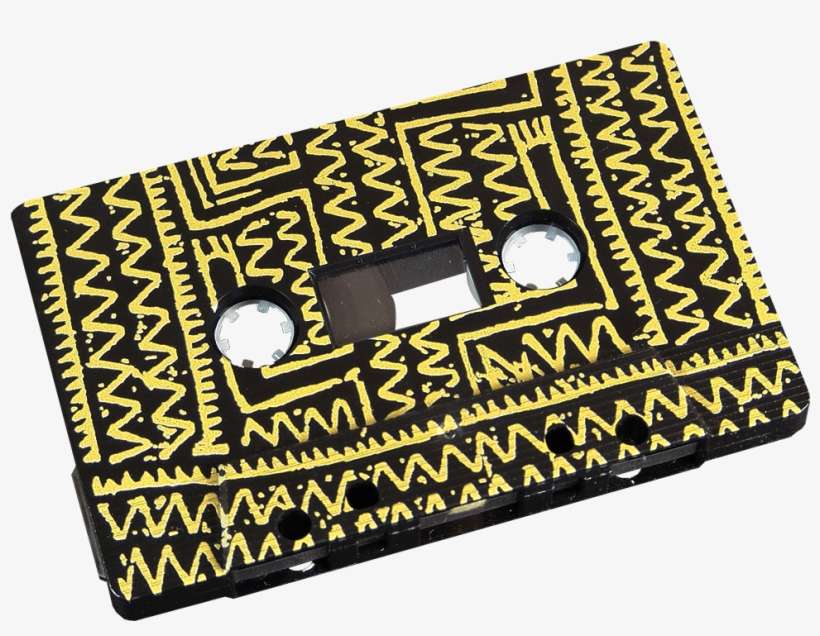 Black Cassette Tapes With A Full Coverage Gold On-body - Gold, transparent png download