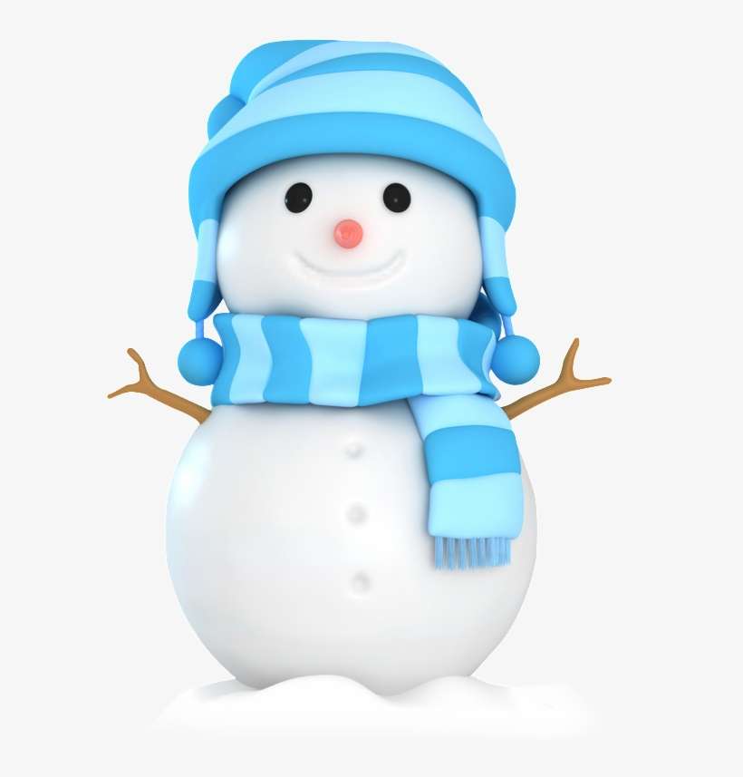 A Lovely Snow Man With A Hat Scarf - 3d Illustration Of A Snowman Holding A Shot Glass, transparent png download