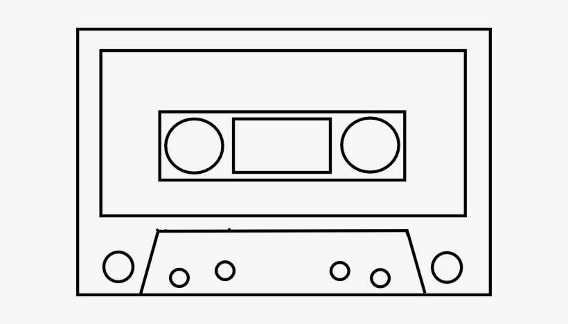 80 Clipart Cassette Player - Cassette Tape Coloring Page, transparent png download