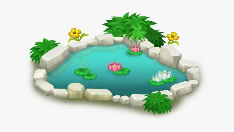 Large Pond - Fish Pond In Park Clipart, transparent png download