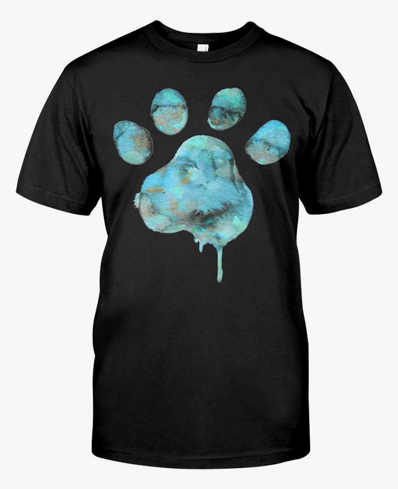 Blue Watercolor Paw - Fired Up Garage Shirts, transparent png download