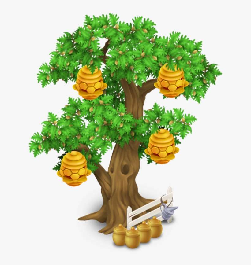 Beehive Tree - Tree With A Beehive, transparent png download