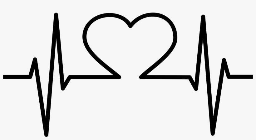 Clipart Heart Black Big Image Library - Ekg Svg, transparent png download
