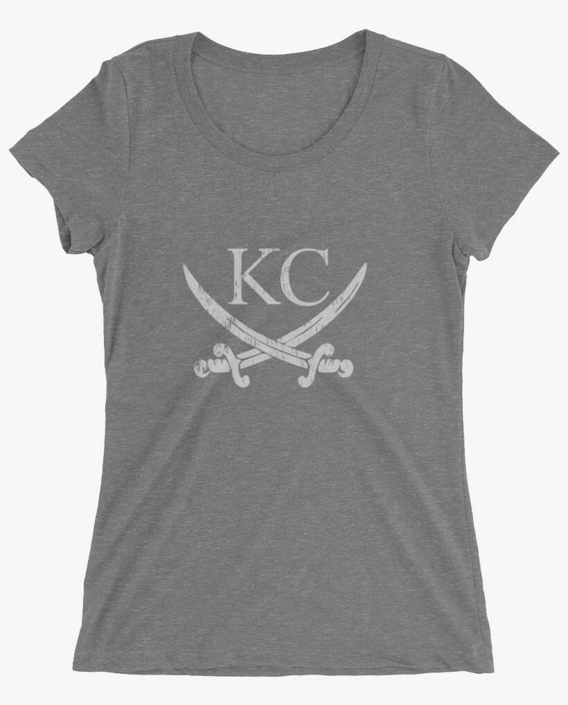 Kc Crossed Swords Women's Tee - Born To Shop Forced To Work Sign, transparent png download