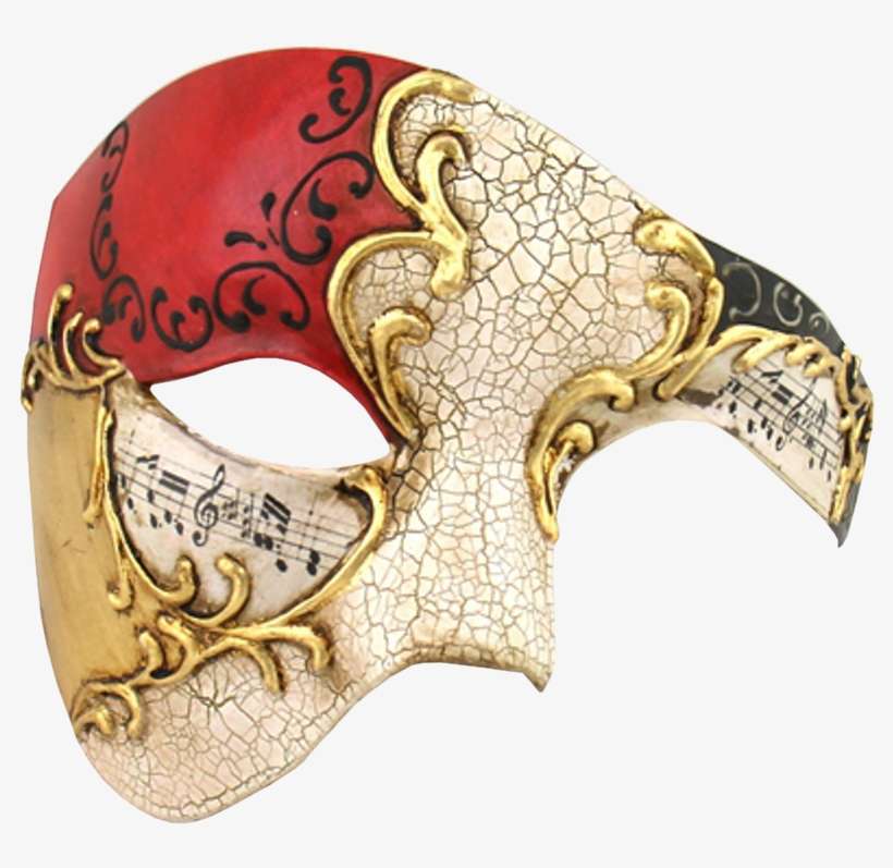 Gold Series Phantom Of The Opera Half Face Masquerade - Luxury Mask Half Face Mask Masquerade Phantom, transparent png download