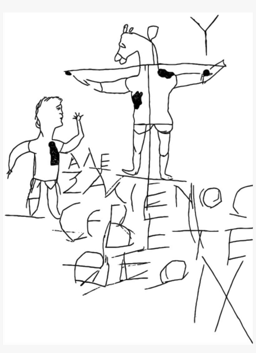 God On Cross Drawing At Getdrawings - Donkey On A Cross, transparent png download