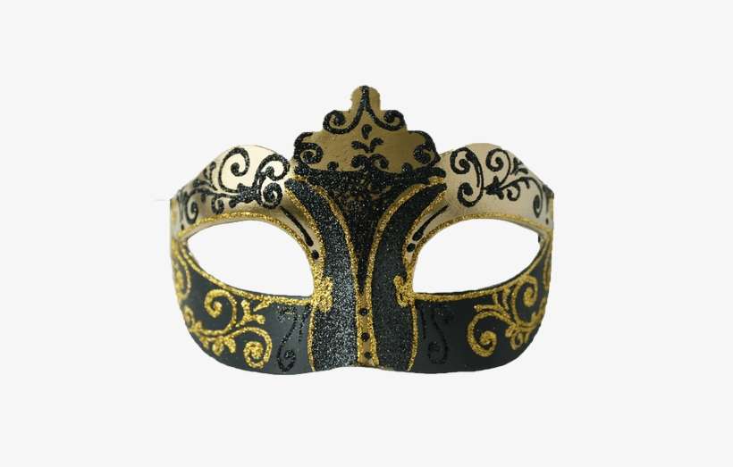 Gold & Black Masquerade Ball Venetian Mask - Masquerade Ball, transparent png download