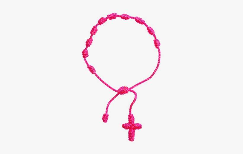 Mono & Me Cross Bracelet In Fluorescent Pink - Bead, transparent png download