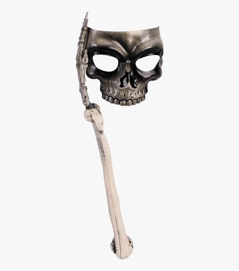 Bones Of Venice Masquerade Mask - Forum Novelties Skull Mask With Bone Handle 77734, transparent png download