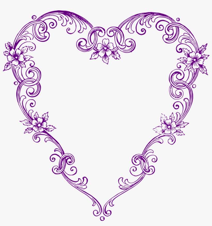 Lilac Clipart Clip Art - Vintage Heart Clipart, transparent png download