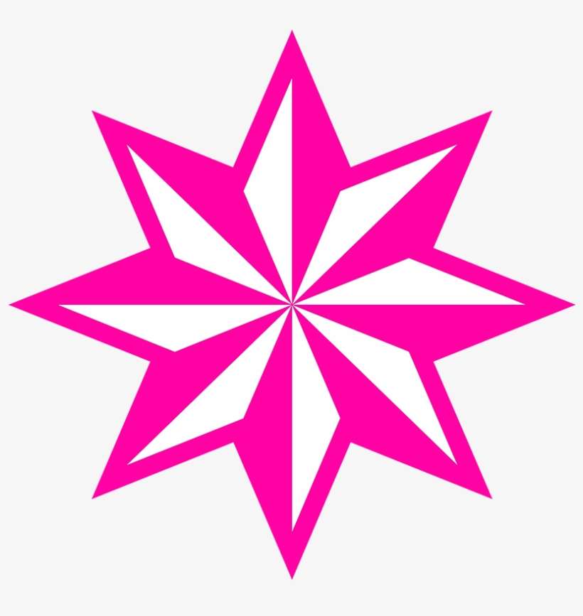 Star Clipart Vector Freeuse - Red 8 Point Star, transparent png download