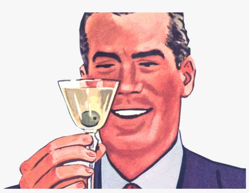 A Vintage Image Of A Man Smiling And Holding A Martini - Godfather, transparent png download