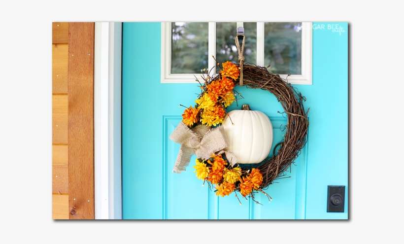 Fall Floral Wreath - Wreath, transparent png download