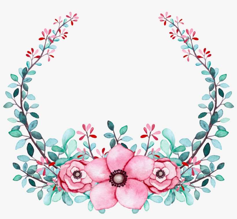 Burgunder Aquamariner Pinkfarbener Watercolor Karte, transparent png download