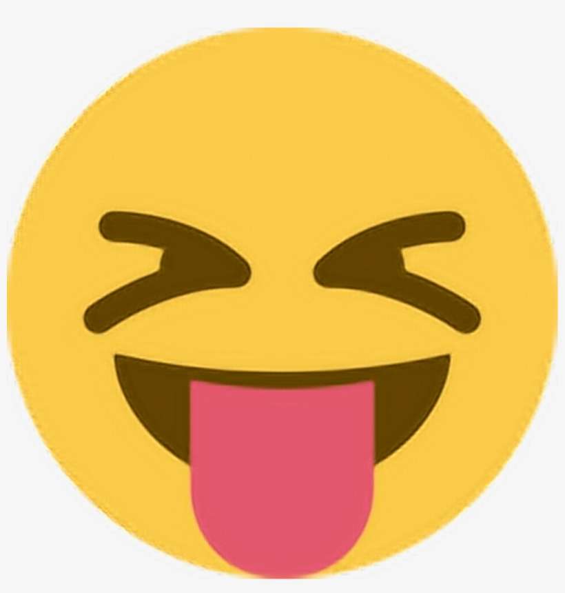 Happy Excited Tongueout Tongue Emoji Emoticon Face - Cara Sacando La Lengua, transparent png download