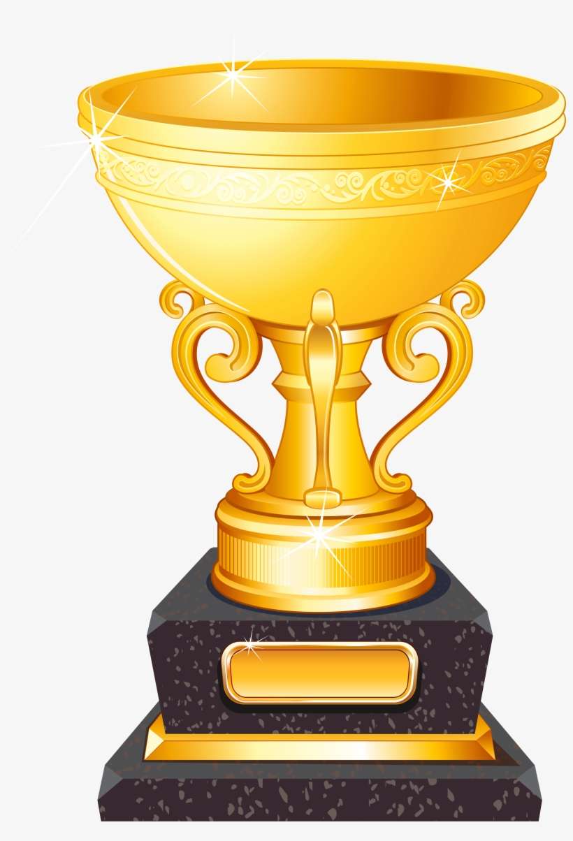 Golden Cup Trophy Clipart Picture - Soccer Trophy Clipart, transparent png download