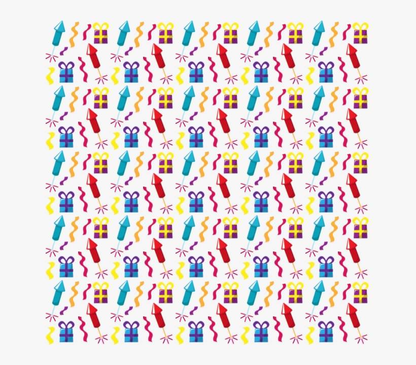 Birthday Background With Air Balloons, Gift, Confetti - Birthday, transparent png download