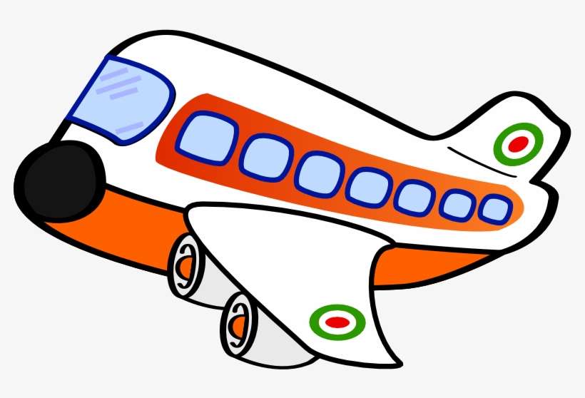 Clip Art Squiggly Line - Airplaine Clipart No Background, transparent png download