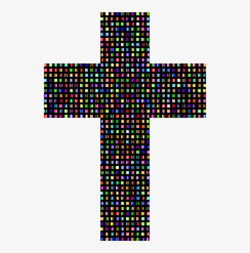 Fractal Computer Icons Prismatic Heart Line Art - Cross, transparent png download