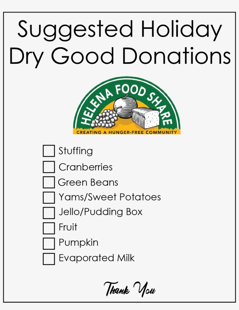 Here Is What Helena-area Organizations Need For The - Helena Food Share, transparent png download