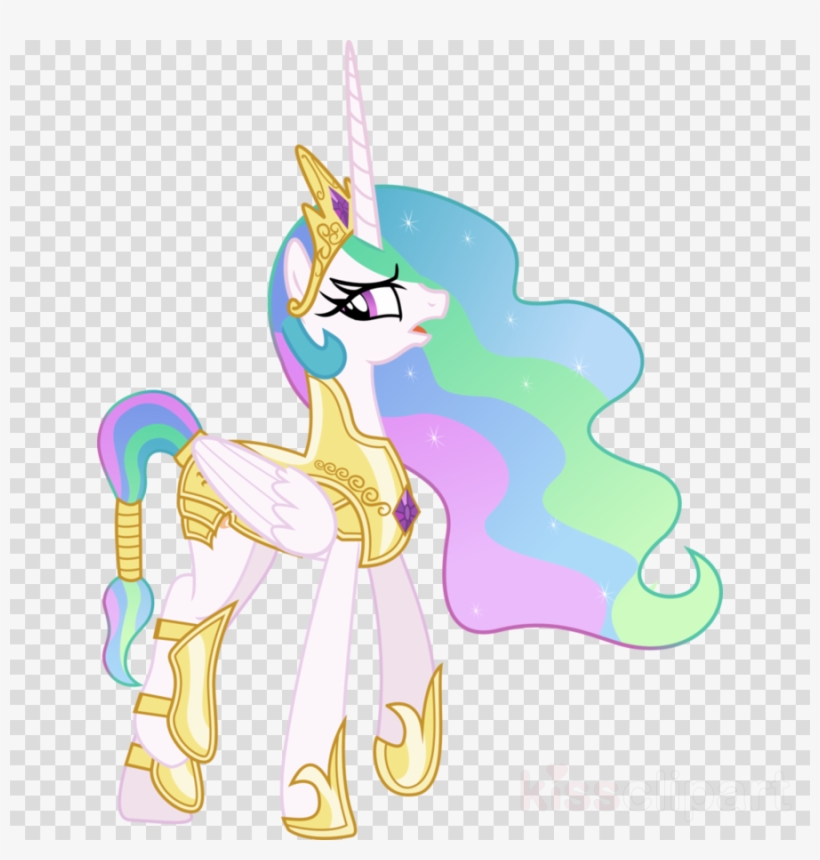 Princess Celestia War Clipart Princess Celestia Pony - Princess Celestia In Armor, transparent png download