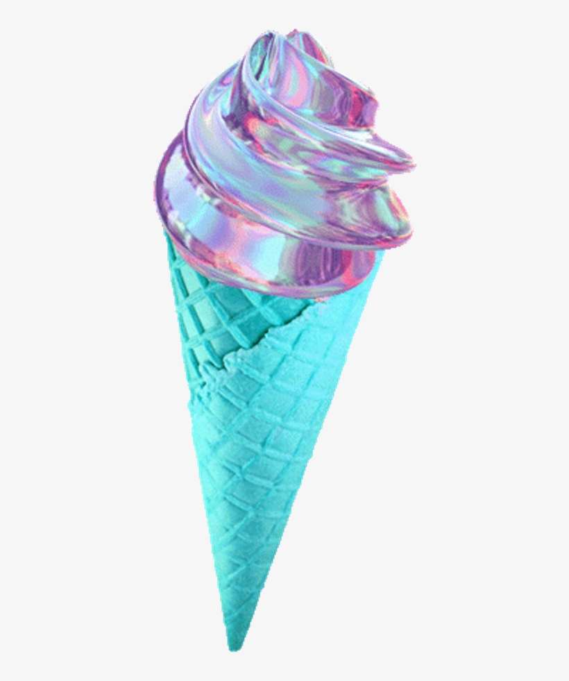 Icecream Colorful Seapunk Freetoedit - Ice Cream Swirling Gif, transparent png download