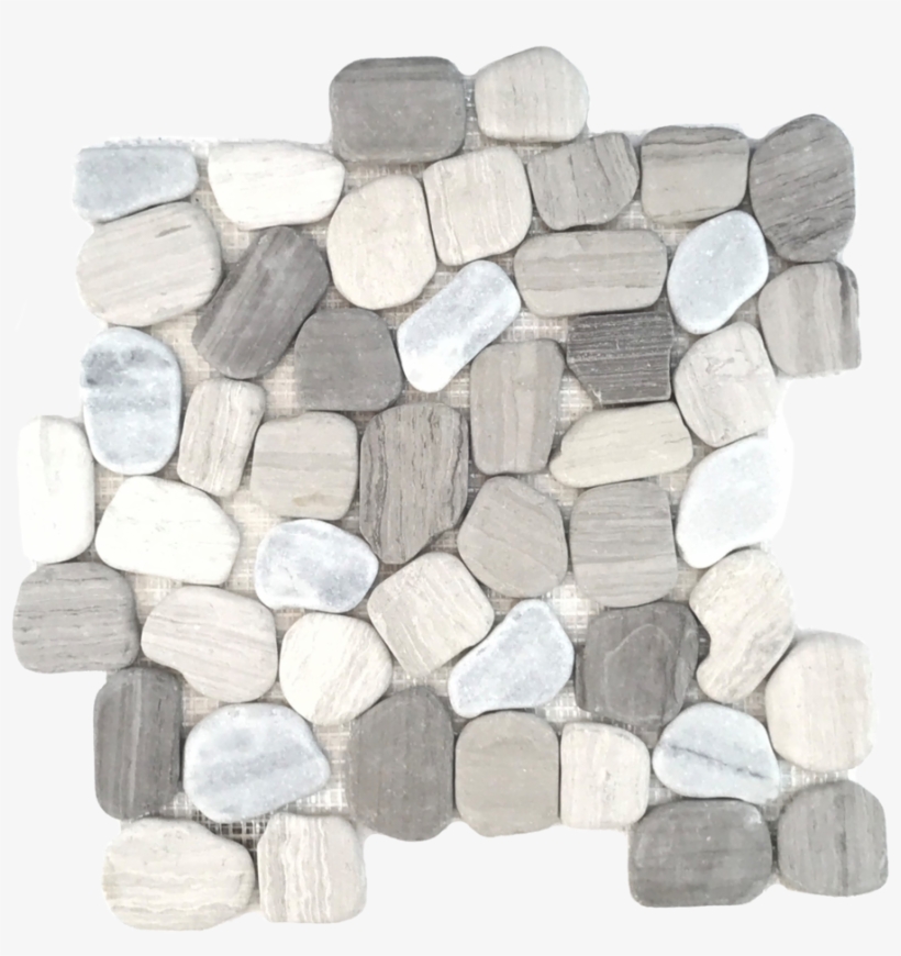 Haisa Lt Matt Pebbles - Wallandtile Free Shipping Athens Gray Blend 12x12 Pebble, transparent png download