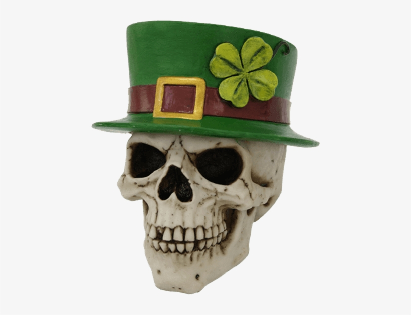 Lucky Irish Skull Trinket Box - Glyby Leprechaun Skull Luck Of The Irish Stash Box, transparent png download