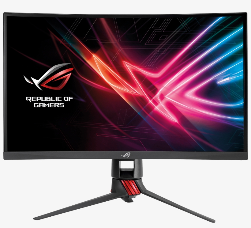 68cm - Dvi/hdmi/dp - Curved - Eec B Asus 90lm03g0-b01970 - Asus 27" Rog Strix Xg27vq, transparent png download