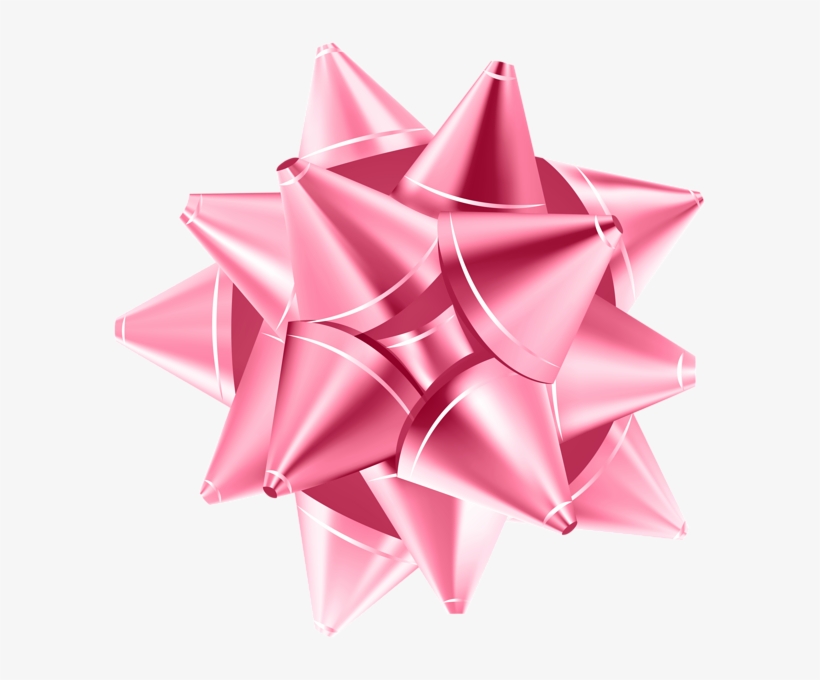 Decorative Gift Bow Pink Png Clip Art Image - Gift Bow Clip Art, transparent png download